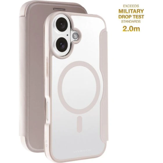 Vivanco Mag Wallet for iPhone 16 - Greige