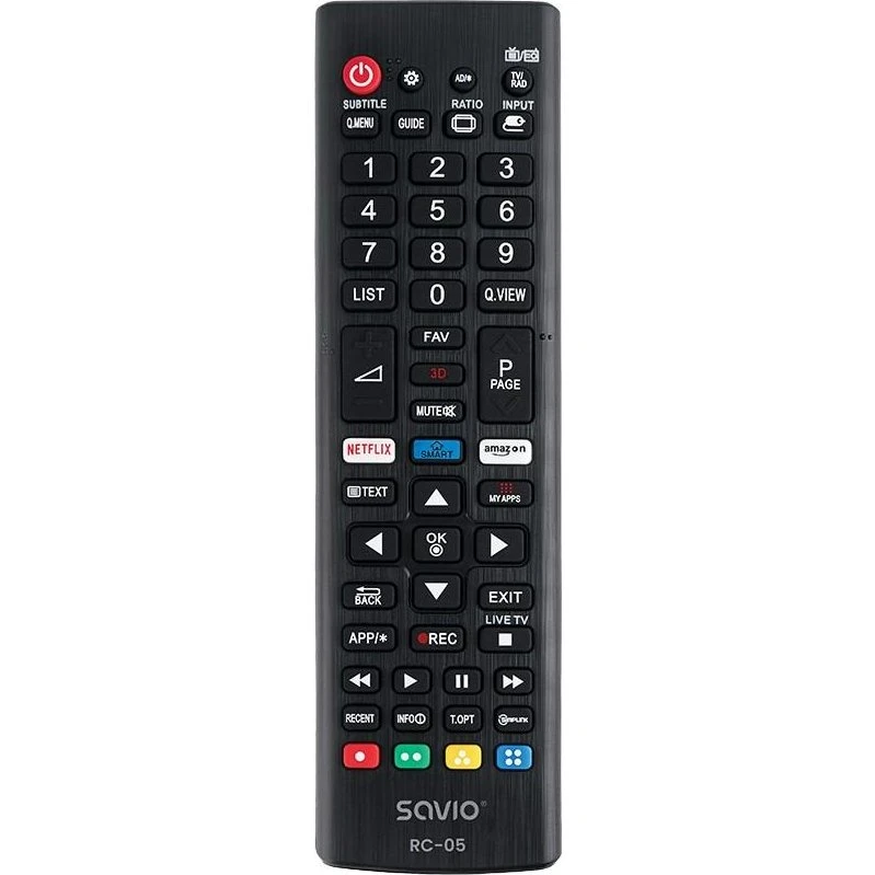 Savio Fjernbetjening til LG TV - Universal ERSTATNING RC-05 (Sort)