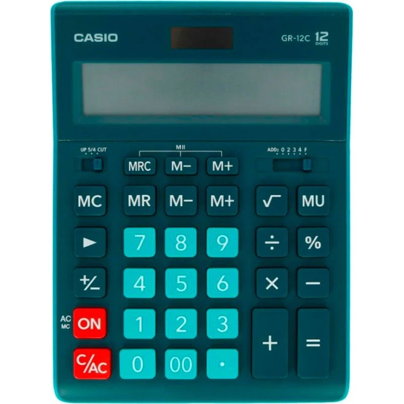 Casio GR-12C-DG Lommeregner (12 cifre, sort)