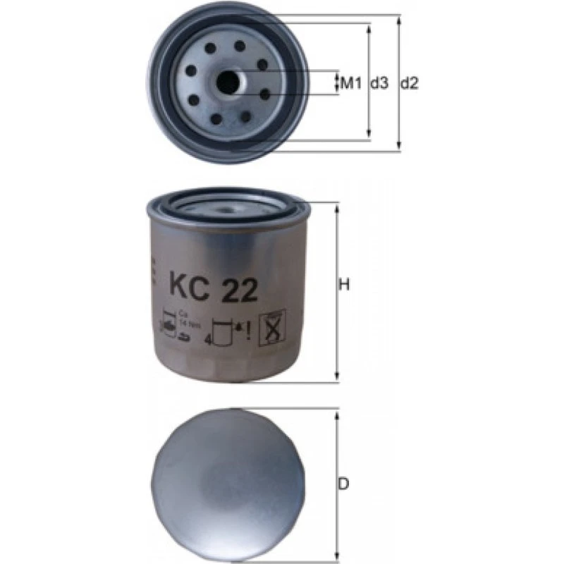 MAHLE Brændstoffilter KC 22 til Mercedes-Benz, DAEWOO, Ssangyong