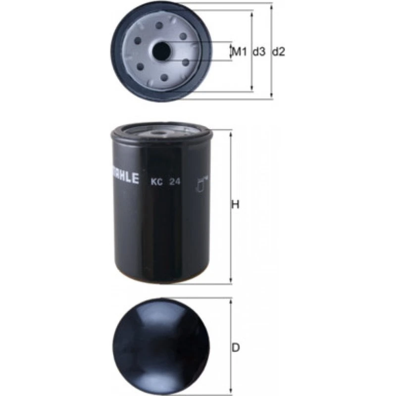 MAHLE ORIGINAL Brændstoffilter KC 24 for VW, Mercedes-Benz, Ford