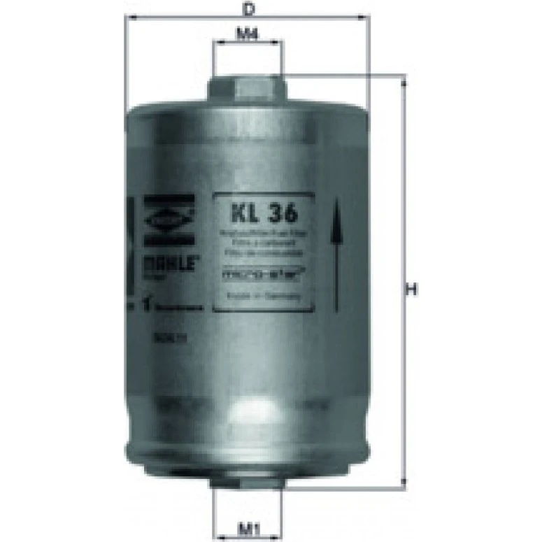 MAHLE Brændstoffilter KL 36, 441201511C, 78741563