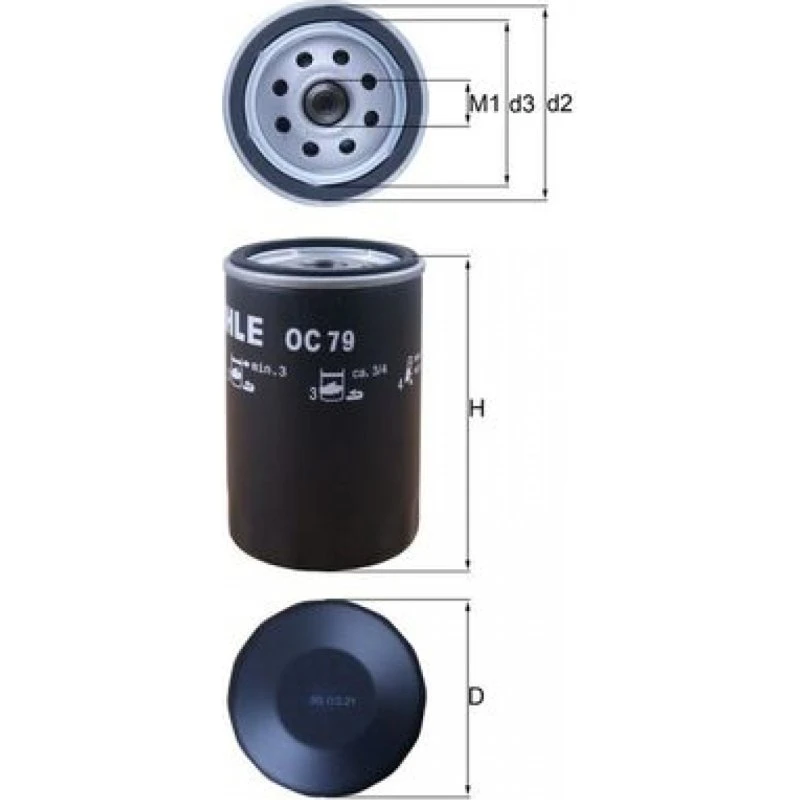 MAHLE ORIGINAL OC 79 Oliefilter