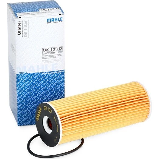 MAHLE OX 133D Oliefilter, 62 mm, 157,5 mm, til VW, Mercedes-Benz, Porsche