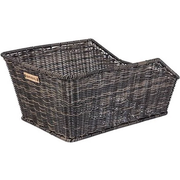 Basil Cento Cykelkurv Bagtil WSL, Rattan Look 47x34x24 cm - Brun