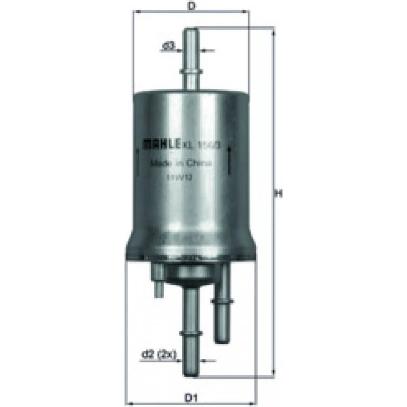 MAHLE Brændstoffilter KL 156/3 6Q0201051C/J, 76833008 til VW, Audi, Skoda