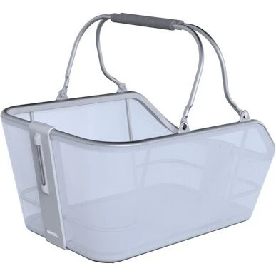 Basil Cento Tech Fiber MIK cykelkurv med LED, grå, 21L