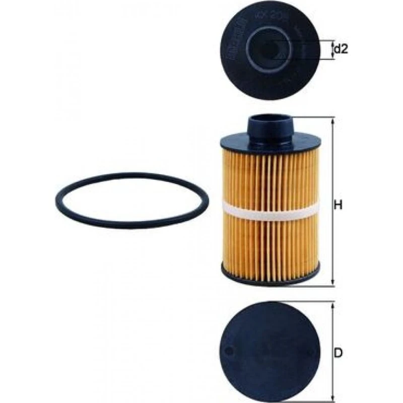 MAHLE Brændstoffilter KX 208D for VW, Mercedes-Benz, Opel