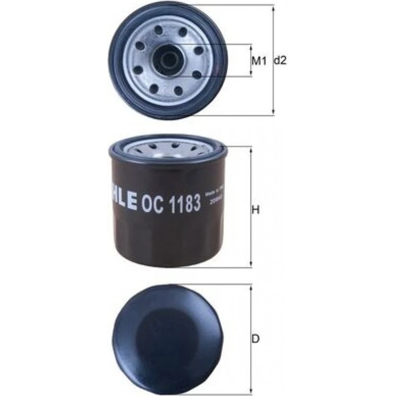 MAHLE ORIGINAL Oliefilter OC 1183 til Mazda 2, 3, 6, CX-5, MX-5