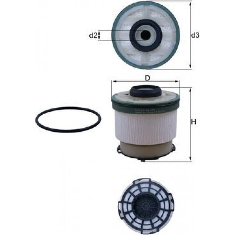 MAHLE KX 385D Brændstoffilter, 82 mm diameter