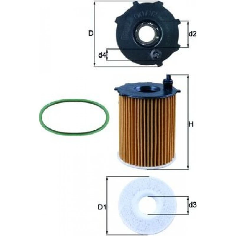 KNECHT OX 171/2D1 Oliefilter