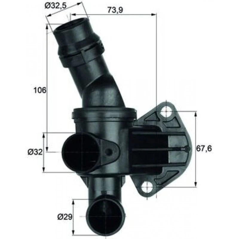 MAHLE Original Termostat TI 6 87, 87°C, til VW, Audi, Skoda