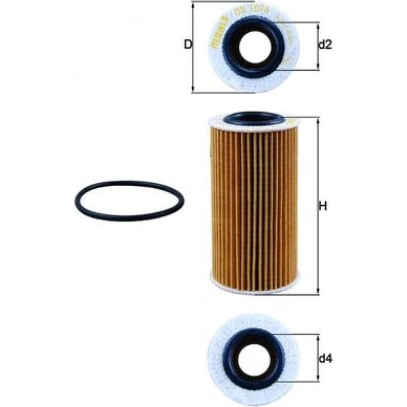 MAHLE ORIGINAL OX 1076D Oliefilter til Audi og VW