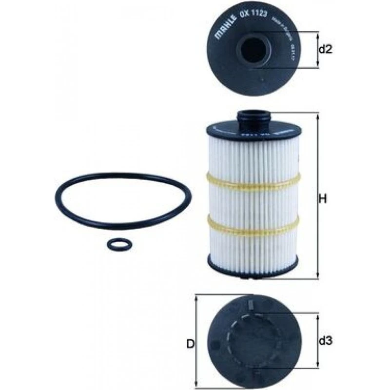 MAHLE Oliefilter OX 1123D for AUDI, BENTLEY, MERCEDES-BENZ