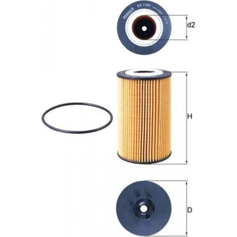 MAHLE Oliefilter OX 1161D til Mercedes-Benz