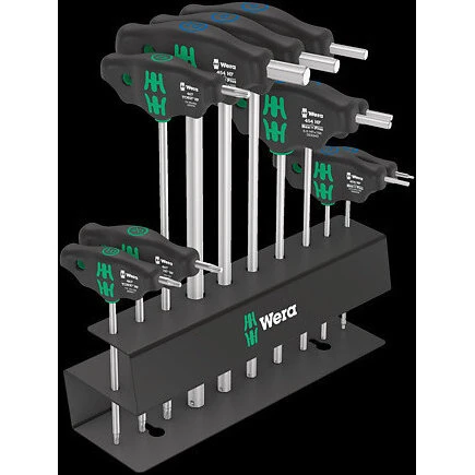 Wera cykelsæt 10 dele med T-greb og metalstander
