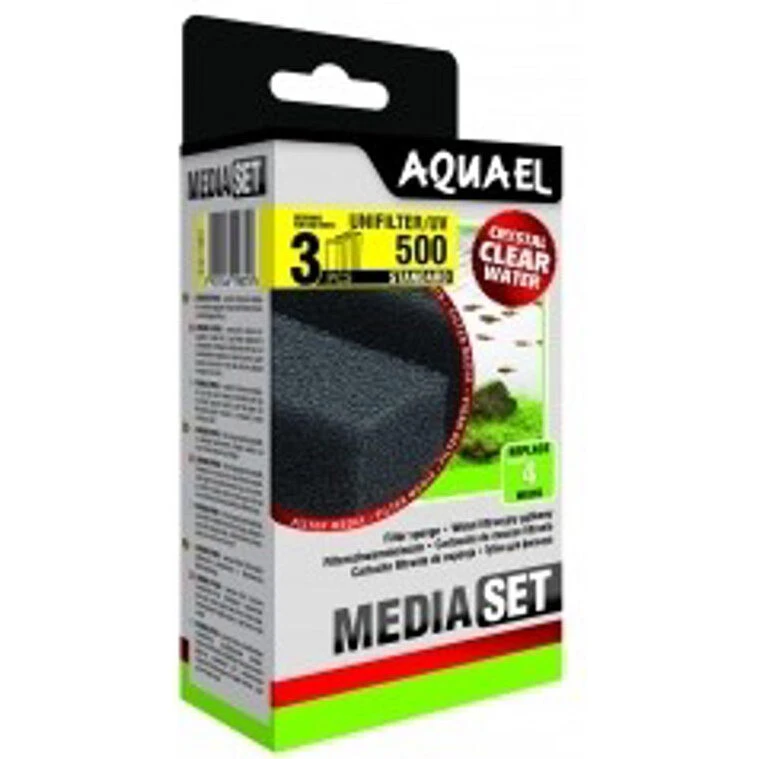 Unifilter 500/+UV svampesæt 3 stk