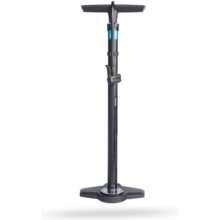 PRO Touring fodpumpe i stål – stort manometer, 160 PSI, sort