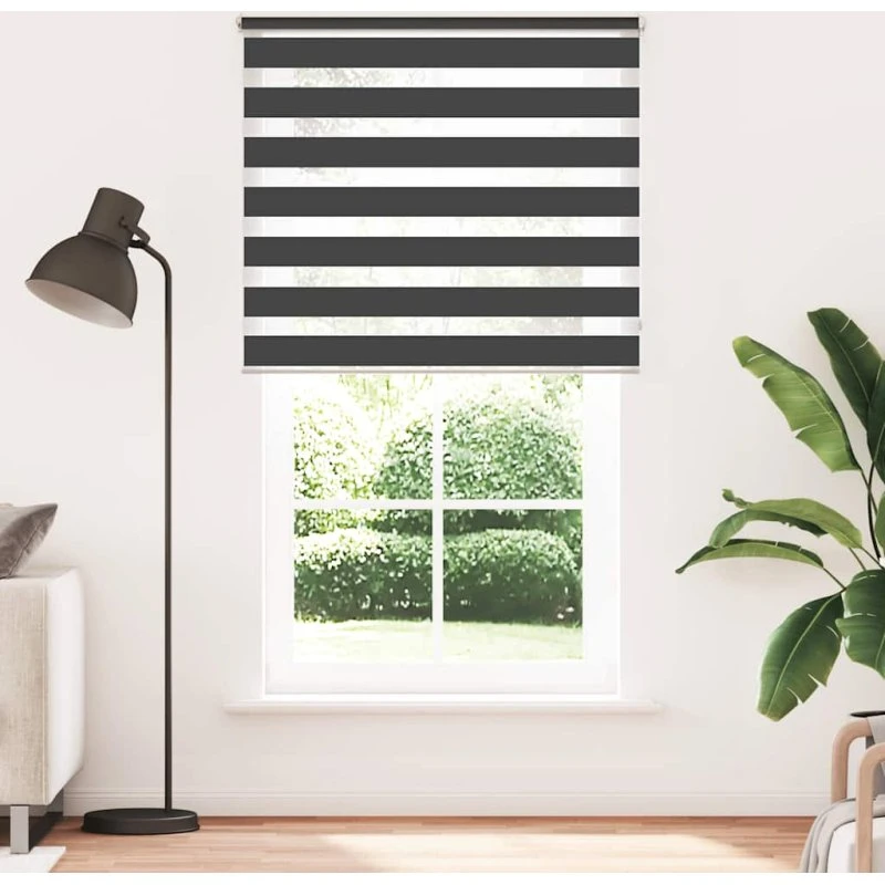 vidaXL Zebragardin 120x230 cm sort