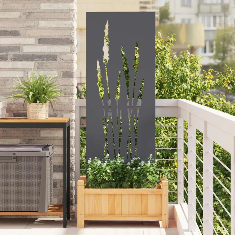 vidaXL Haveprivatlivsskærm Antracit 50 x 140 cm Koldvalset stål