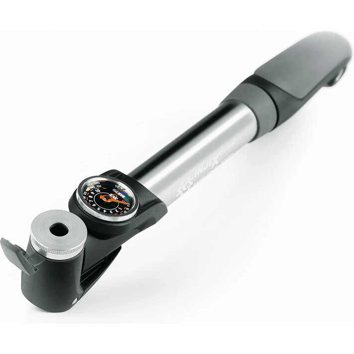 SKS Injex Control minipumpe med manometer, 10 bar (sølv)