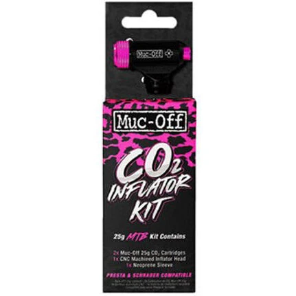 Muc-Off MTB CO2 Inflator Kit – 2x25g patroner, pink/sort neopren