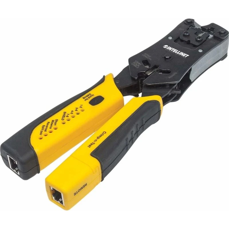 Intellinet Netværks-crimptang med kabeltester (RJ45/RJ11/RJ12/RJ22)