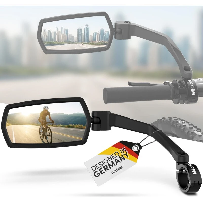 Wittkop Cykelspejl Large HD – 360° justerbart, foldbart (venstre)