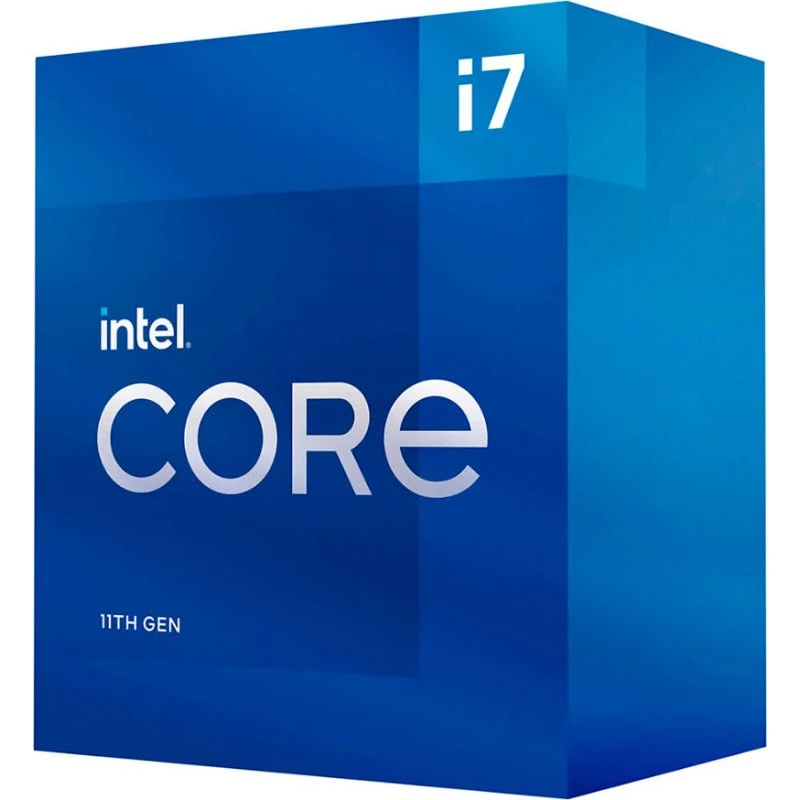 Intel Core i7-11700 Box, 8 kerner, LGA 1200, med køler
