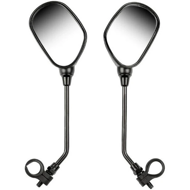 BikePartner universalt spejlsæt, ovalt glas med refleks - sort