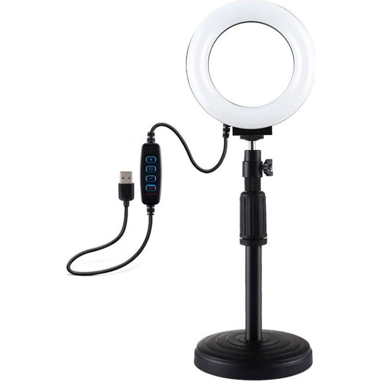 Puluz Ring LED-lampe med justerbar base