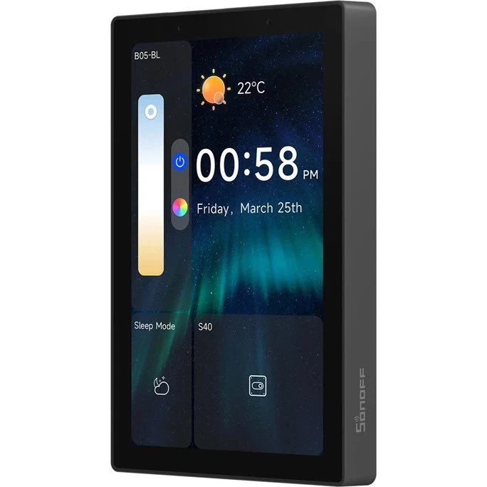Sonoff NSPanel Pro 120 Smart Kontrolpanel, sort (Matter, WiFi, Bluetooth, Zigbee)