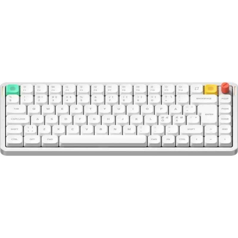 NuPhy Air75 V3 Trådløst Gaming Tastatur, Hvid (Blush Nano)