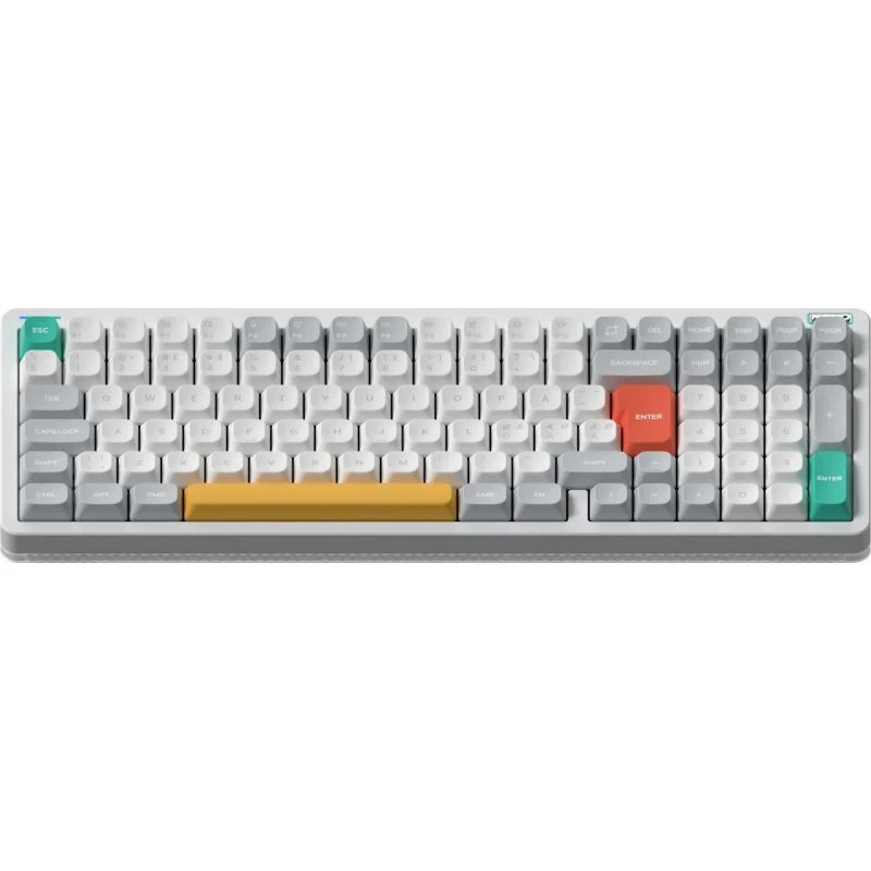 NuPhy Halo96 V2 Mekanisk Gaming Tastatur - Lemon - Nordisk - Hvid