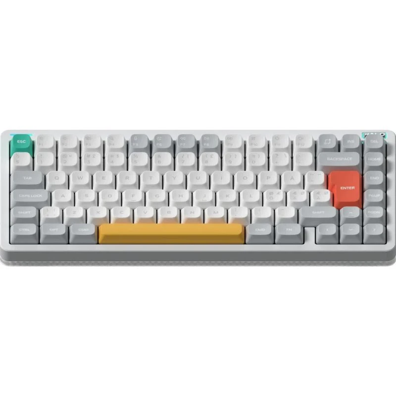 NuPhy Halo75 V2 Mekanisk Trådløs Gaming Tastatur - Hvid/Lemon