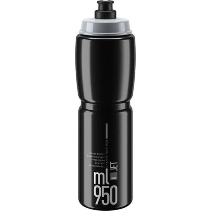 Elite Jet 950ml Drikkeflaske - Sort, 100% Bionedbrydelig