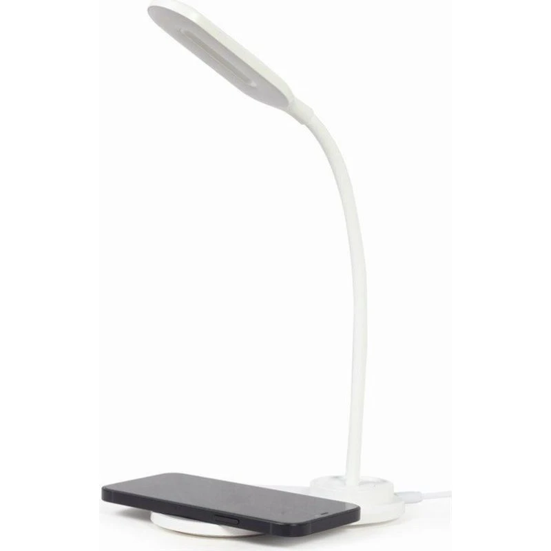 Gembird Desk Lamp med Trådløs Oplader - Hvid