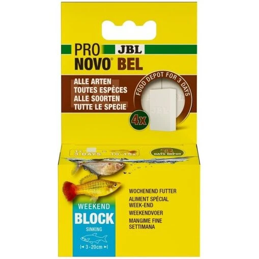 JBL PRONOVO BEL Weekend - Foderblokke til ferskvandsfisk, 4 stk