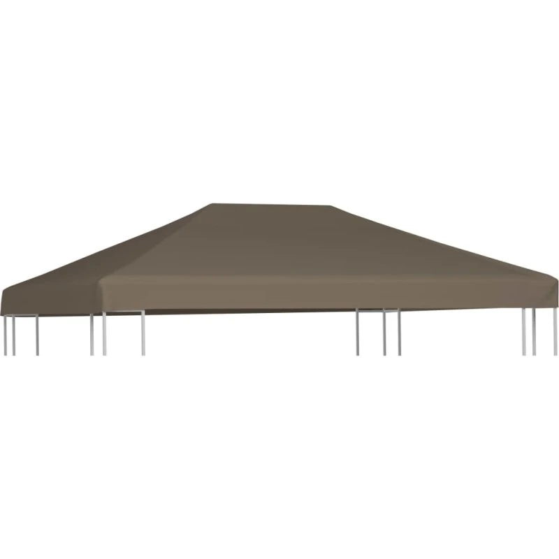 Pavillontopdække 310 g/m² Gråbrun 3x4 m