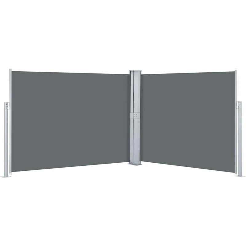 vidaXL sammenrullelig sidemarkise 140 x 1000 cm antracitgrå