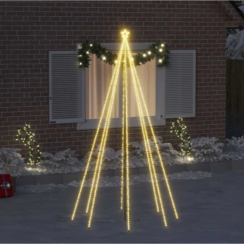 vidaXL LED lysjuletræ vandfaldseffekt 400 LED 2,5 m