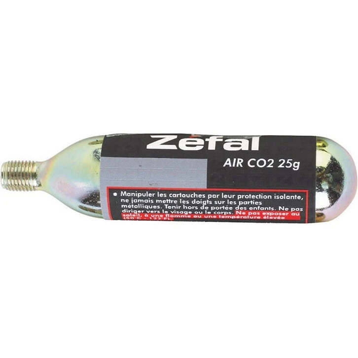 Zefal CO2-patron 25 g med gevind (messing/gul)