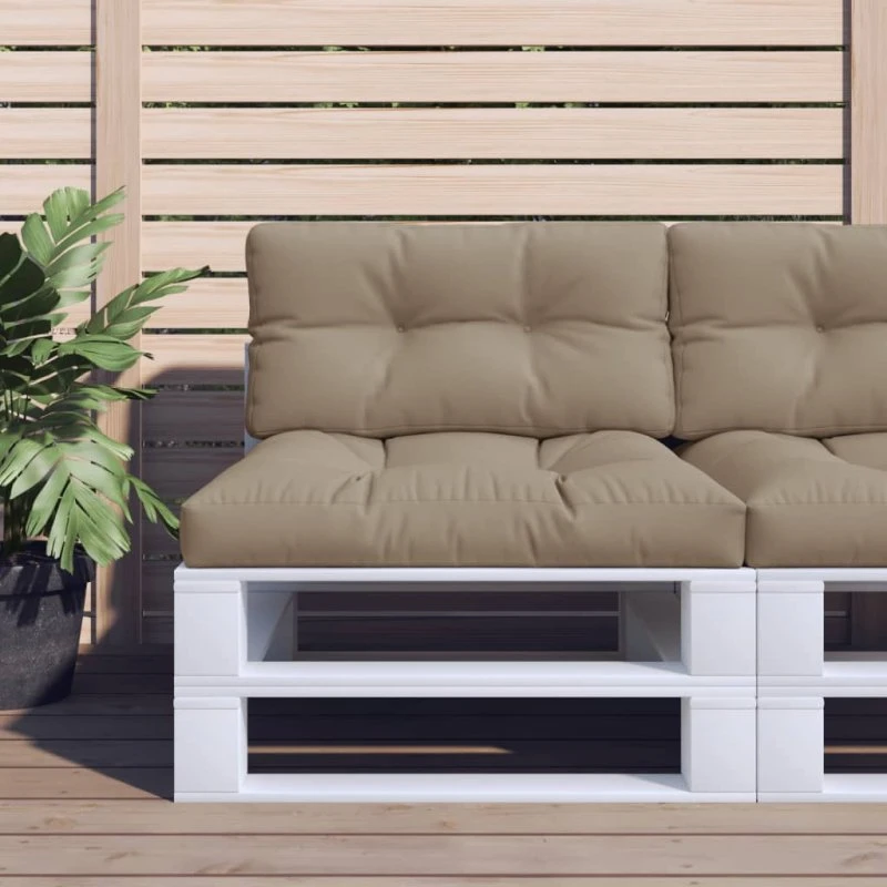 vidaXL Pallehynde 70x40x12 cm stof gråbrun