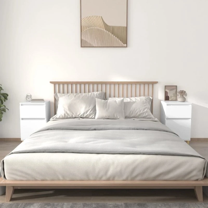 vidaXL Sengebord 2 stk. 40x35x70 cm hvid