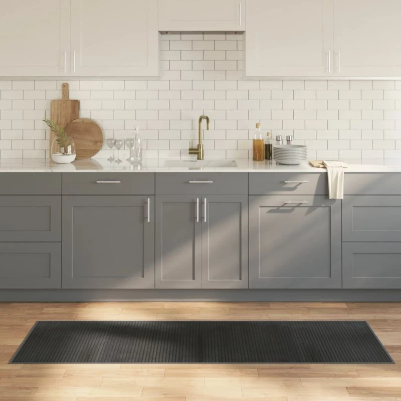 vidaXL Gulvtæppe 60x200 cm Bambus Grå