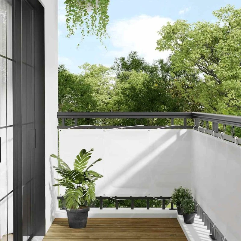 vidaXL altanafskærmning 75x800 cm hvid