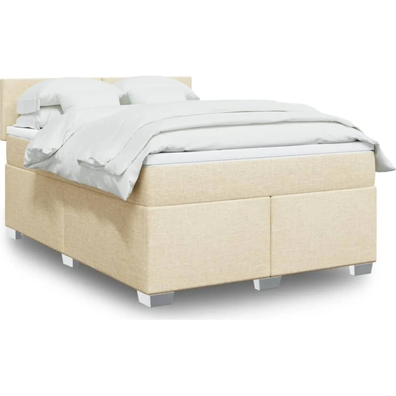 vidaXL Kontinentalseng med Pocketmadras 140x190 cm Creme