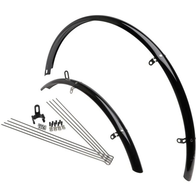 Bike Attitude 28" skærmsæt 35 mm - blanksort