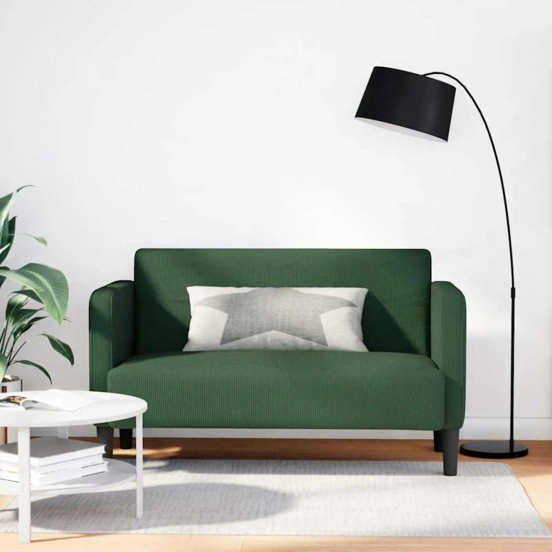 vidaXL Elskovssofa 109 cm mørkegrøn fløjlsstof
