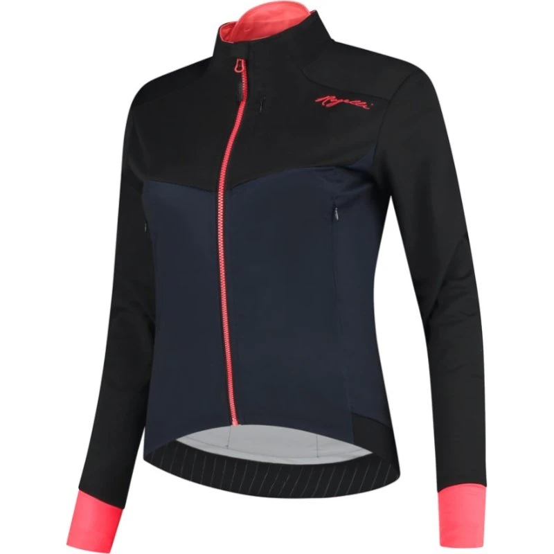 Rogelli Contenta Cykeljakke Sort/Blå/Koral XS